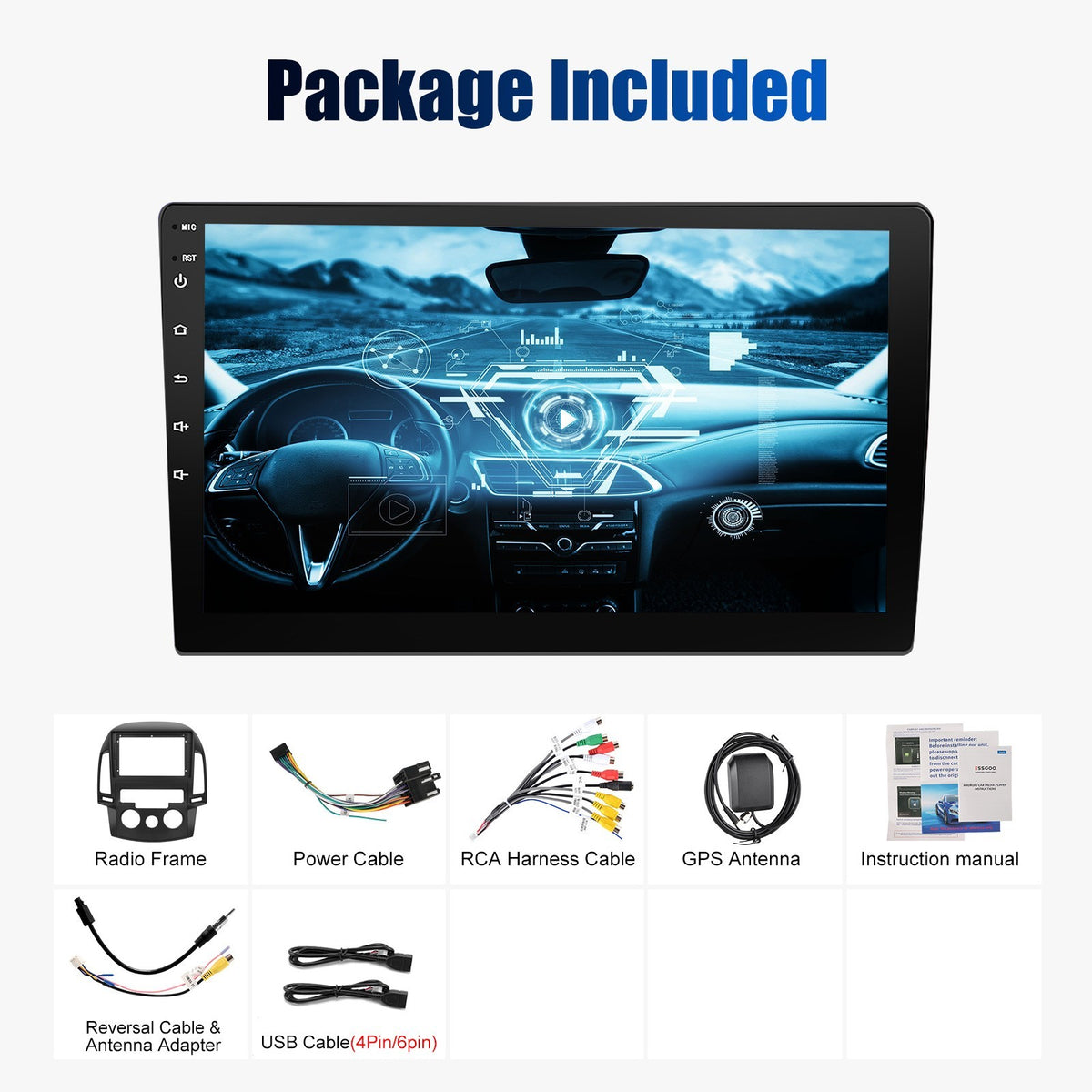 Wireless Carplay For Hyundai I30 2006-2011 Car Radio Android 13 Stereo GPS Navi