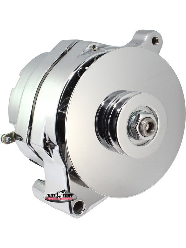 Tuff-Stuff Alternator 70 amp 12V 1-Wire Single V-Belt Pulley Chrome Fo (7078NB)