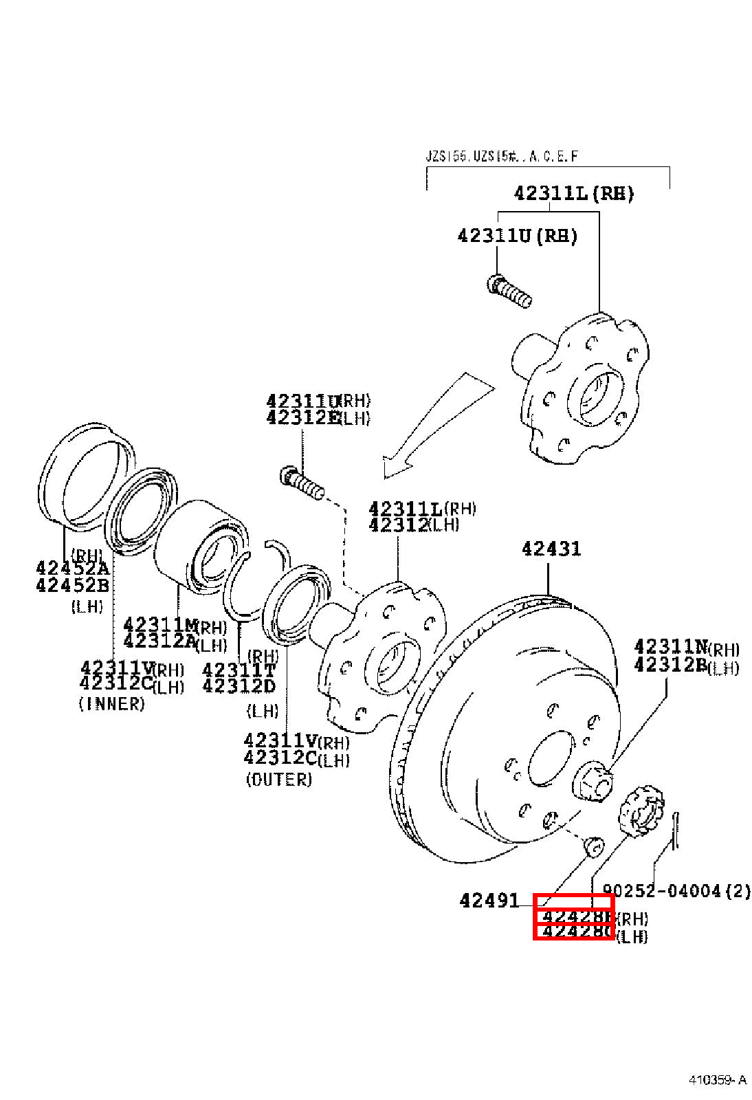 Genuine Grand HiAce VCH16 Hiace KLH28 KLH22 KLH18 KLH12 Rear Axle Lock Nut Plate