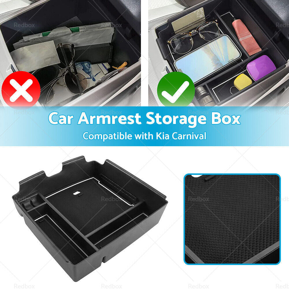 Console Armrest Storage Box Tray for 2021-2023 Kia Carnival