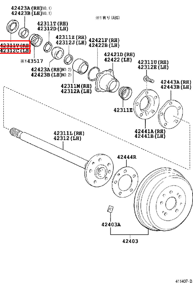 Genuine Toyota LandCruiser 100 Series UZJ HDJ Rear Axle Shaft Inner Oil Seal