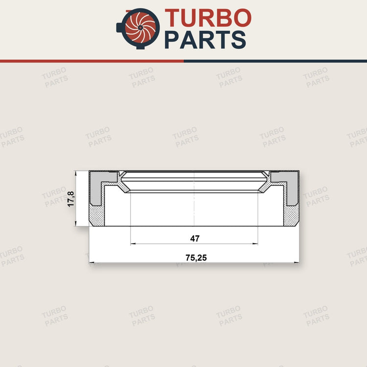 Toyota Land Cruiser Rear Oil Seal Hub 47X75.25X7.6X17.8