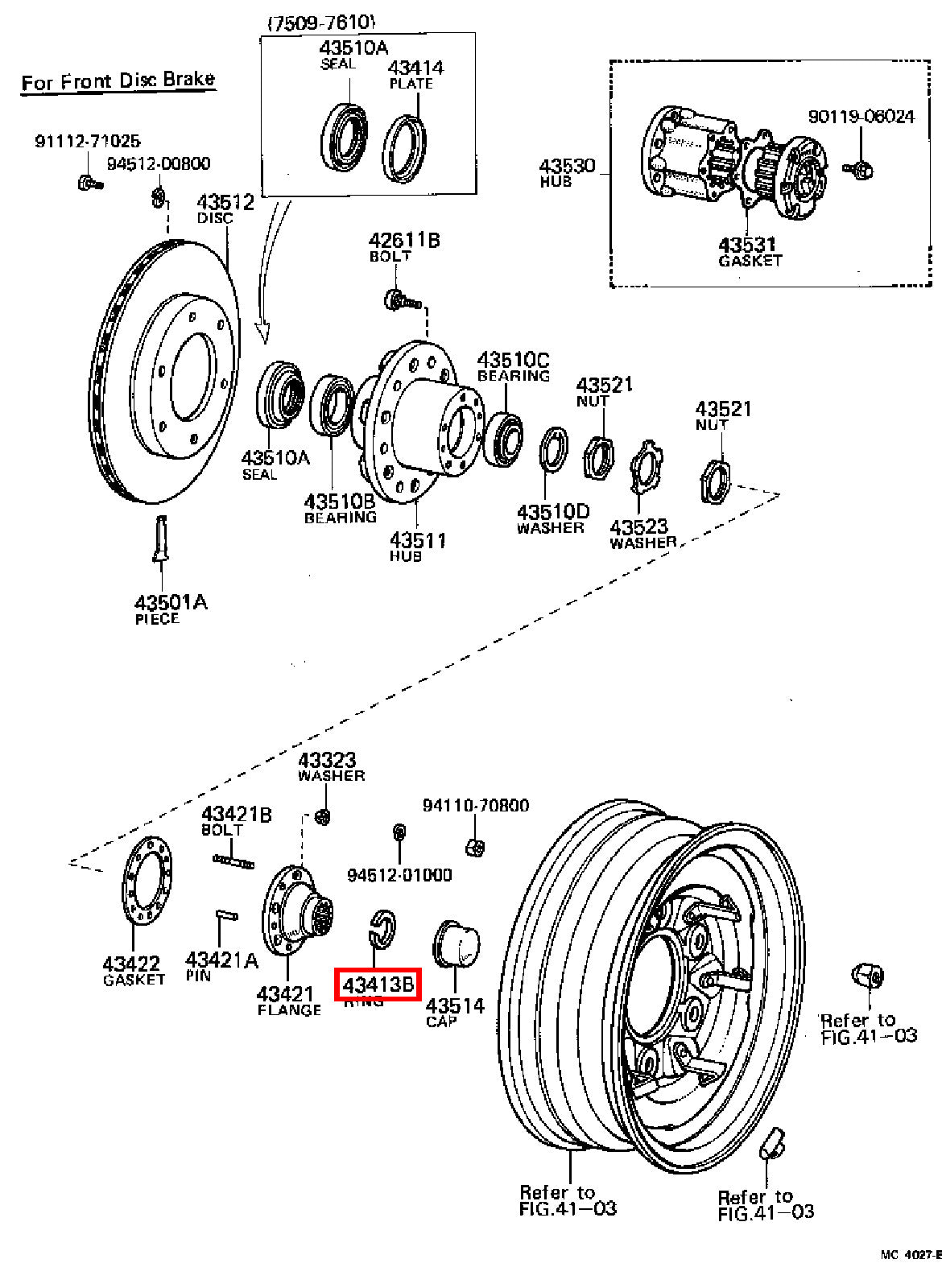 Genuine LandCruiser VDJ79 VDJ78 Front Axle Outer CV Circlip Snap Ring