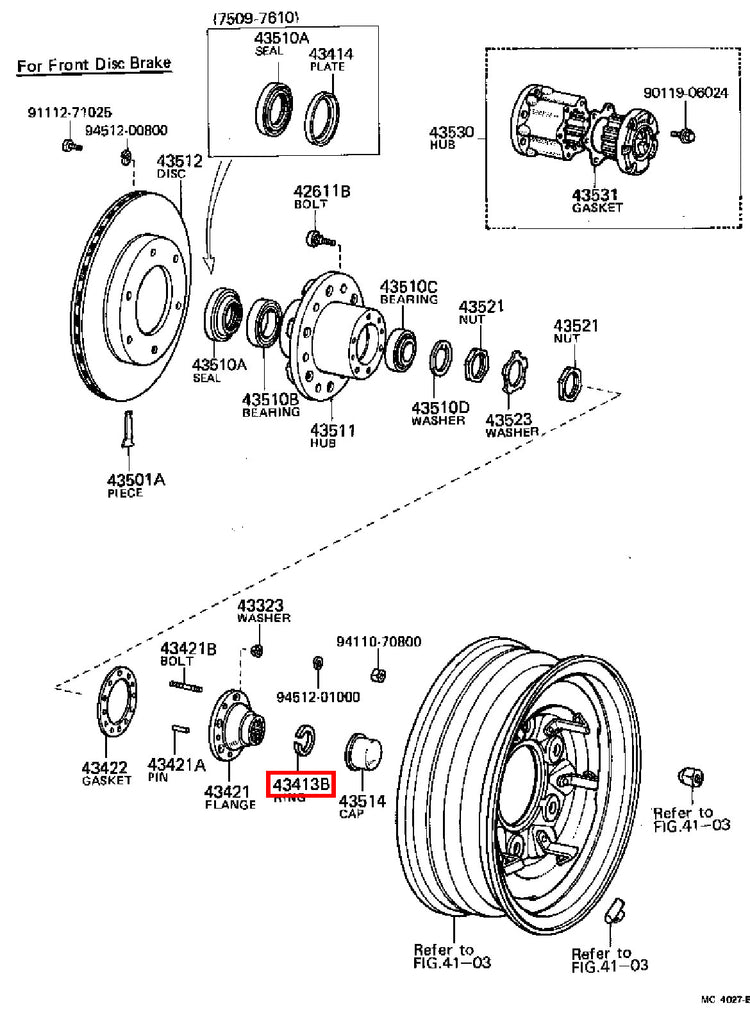 Genuine LandCruiser VDJ79 VDJ78 Front Axle Outer CV Circlip Snap Ring