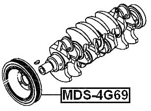 MDS-4G69 Febest Crankshaft Pulley 4G69 MN137104