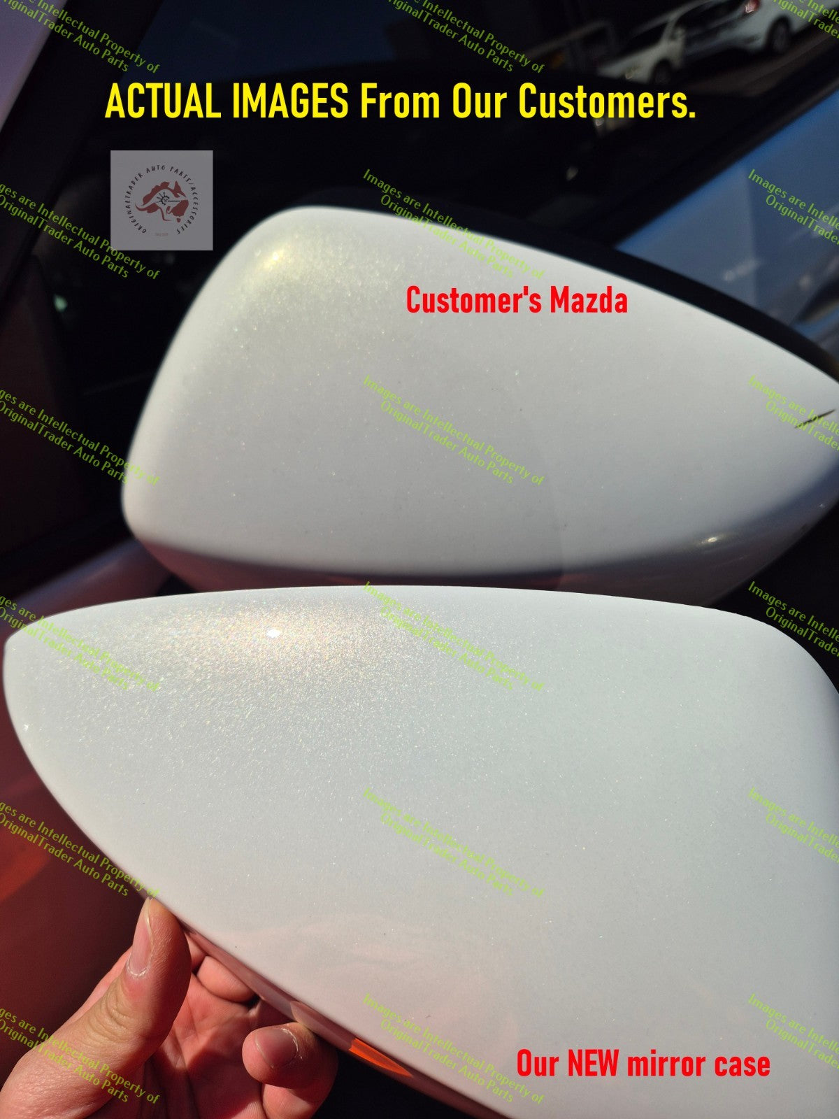 Left Door Mirror Cap Housing Mazda CX-5 CX5 KE S2 Crystal White Pearl Mica 34k