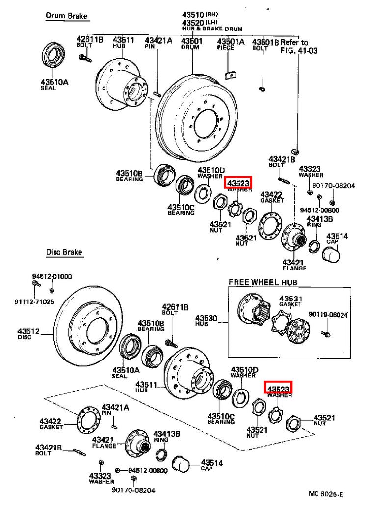 Genuine Dyna LY230 LY220 Dyna ToyoAce KDY220 Front Wheel Bearing Lock Tab Washer