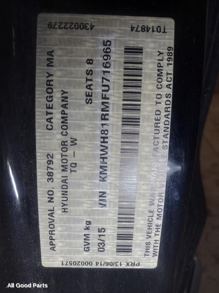 2015, HYUNDAI, ILOAD/IMAX, Right Front Hub Assembly, ABS TYPE, TQ, 11/07-03/21