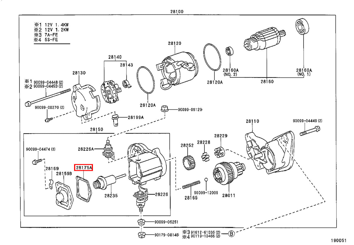 Genuine Camry VCV10 SXV23 SXV20 SXV11 Starter Magnetic Switch Cover Gasket