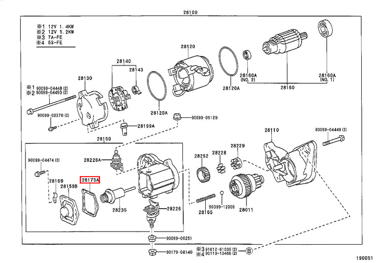 Genuine Camry VCV10 SXV23 SXV20 SXV11 Starter Magnetic Switch Cover Gasket
