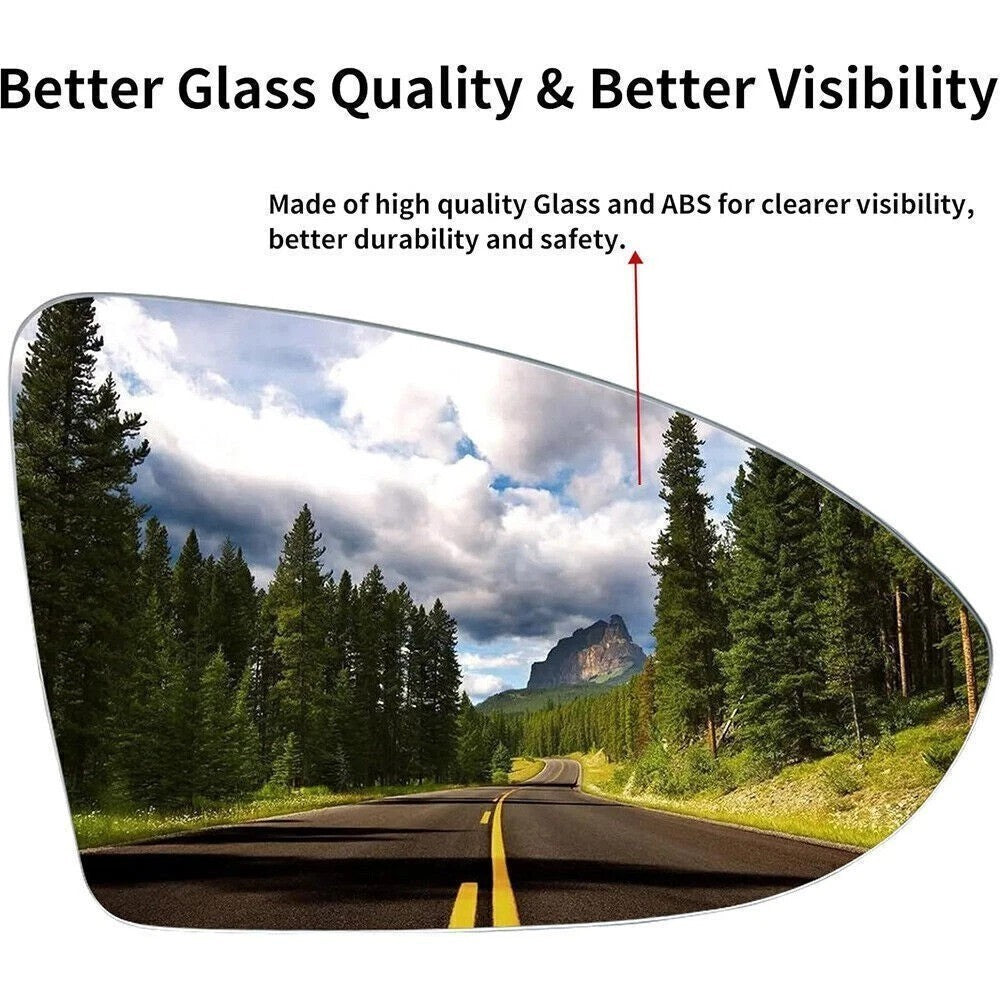 Right Side Mirror Glass for VW GOLF MK7 MK7.5 2013-2018 With Heated Convex Base