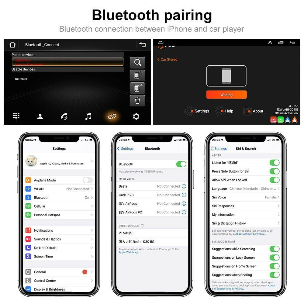64G Apple Carplay Android Auto Car Stereo Radio For Ford Ranger PJ PK BT50