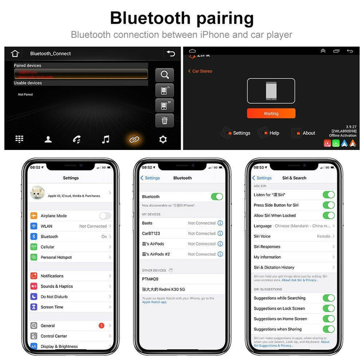 64G Apple Carplay Android Auto Car Stereo Radio For Ford Ranger PJ PK BT50