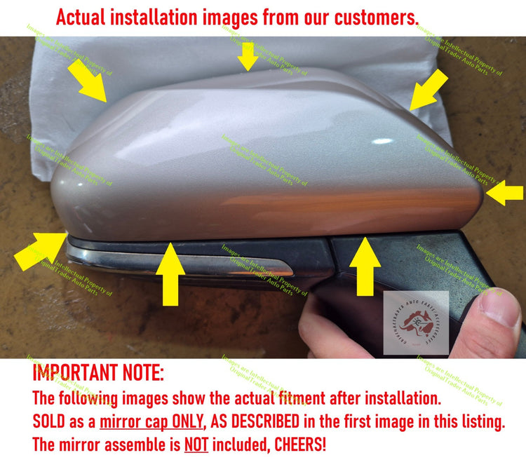 Right Side Mirror Cap Case for Toyota Camry XV70 09/2017-2026 Silver Pearl 1F7