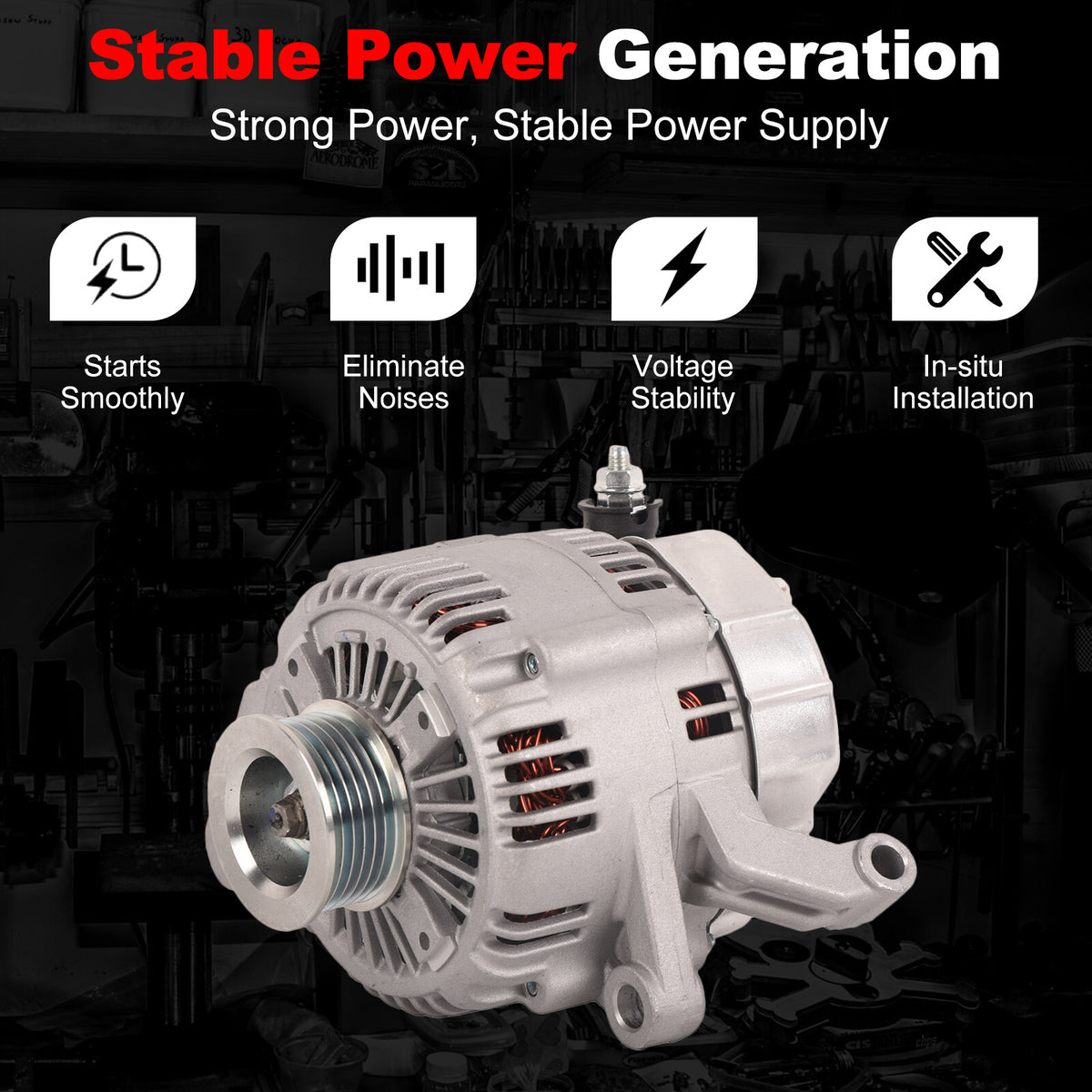 Alternator for JEEP GRAND CHEROKEE I~III ZJ, ZG WJ, WG WH, WK 3.7L 4.7L
