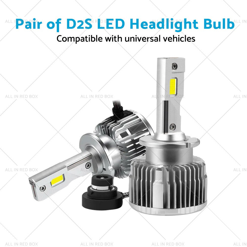 D2S D2R LED Headlight Bulbs HID Conversion Kit 6000K White 90W