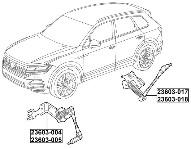 Level Sensor, Rear Left Fits Audi 4M0941309K PAB941309A