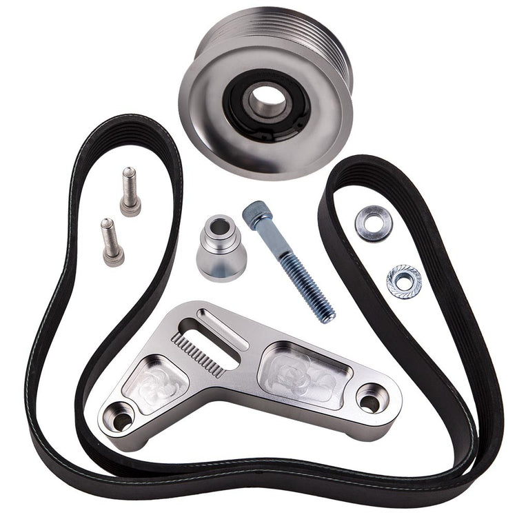 Swap Adjustable Idler Pulley Belt Kit For Honda Civic Integra K24 engine 06-09