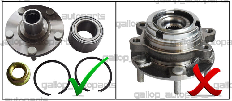Pair For Nissan Front Wheel Bearing Hub Kit XTrail T30 2000-2007 Maxima A33 J31
