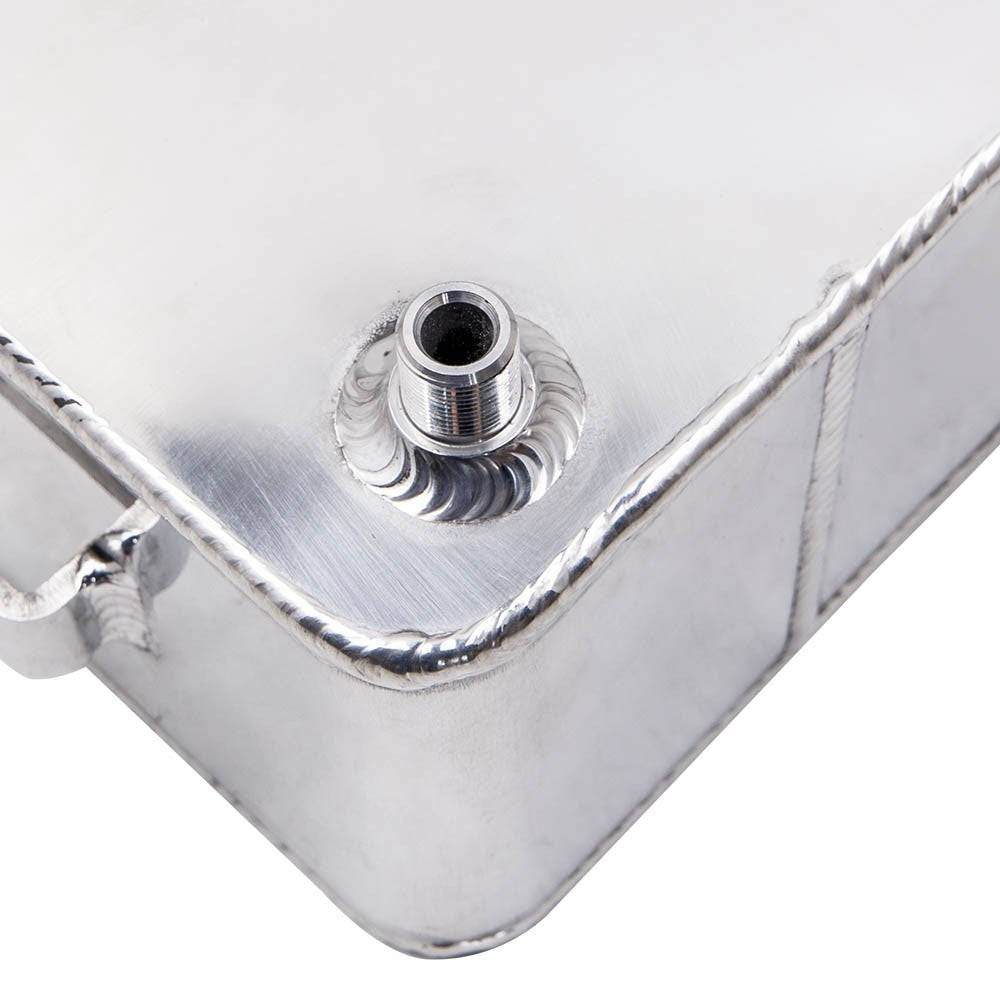 Universal Aluminum 2.5LCoolant Radiator Overflow Recovery Water Tank Silver