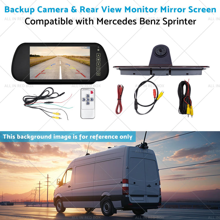 Brake Light Backup Camera 7 Monitor Suitable for Mercedes Sprinter 2006–2019