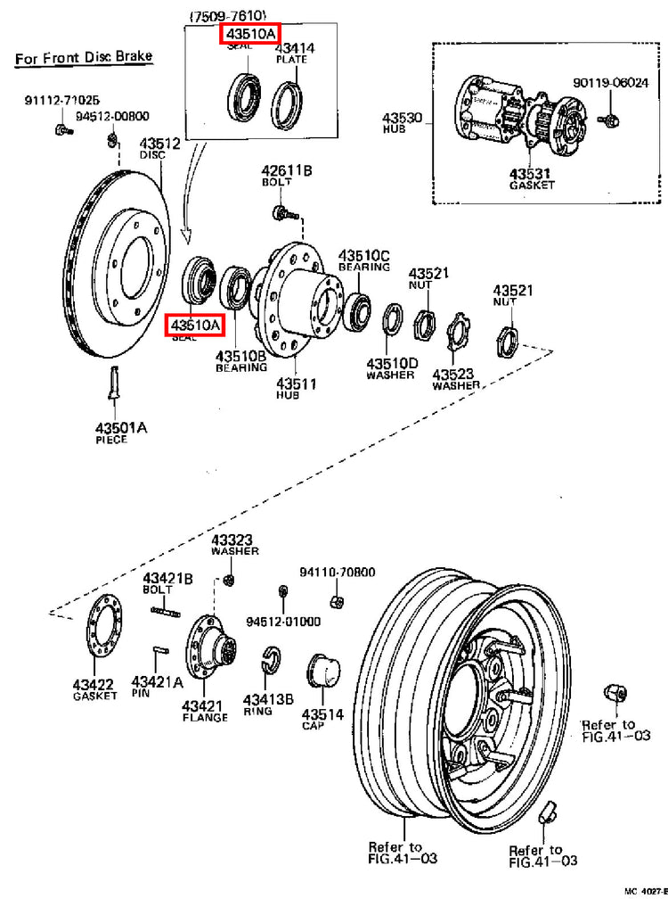 Genuine LandCruiser VDJ79 VDJ78 VDJ76 Wheel Bearing Hub Oil Seal