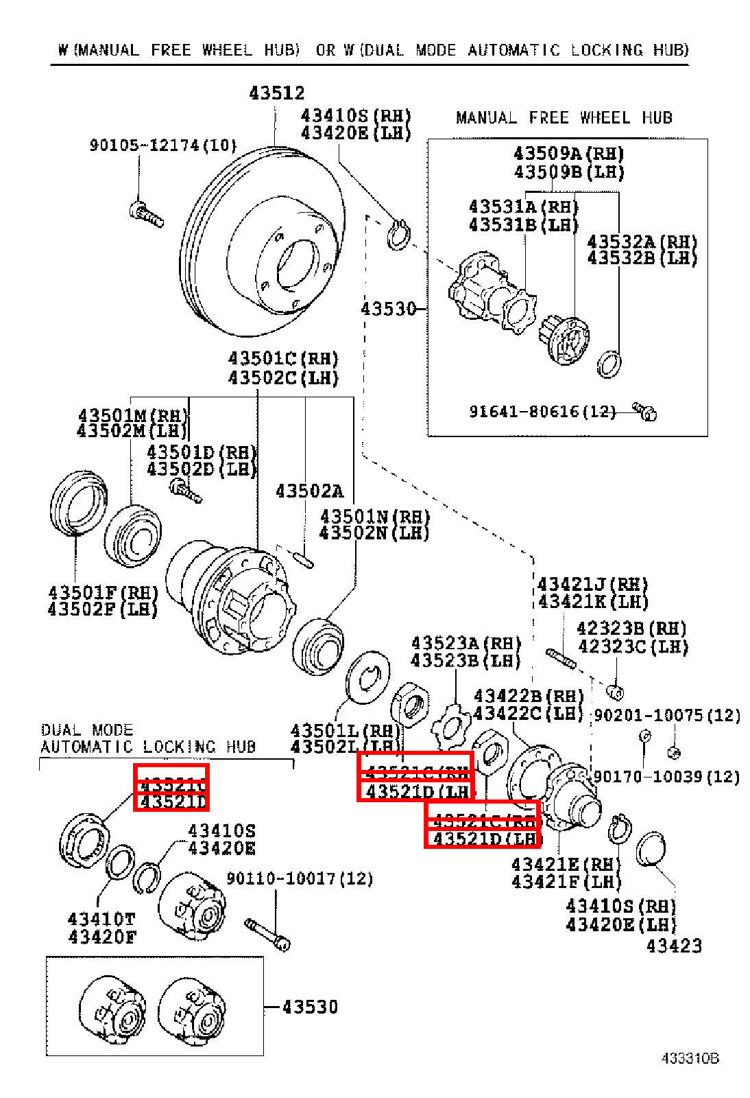 Genuine Toyota LandCruiser VDJ79 VDJ78 VDJ76 Front Wheel Adjusting Nut