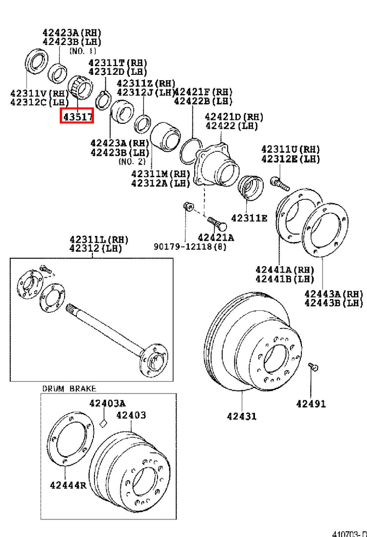 Genuine Toyota LandCruiser UZJ100 HDJ101 HDJ100 Rear Axle ABS Rotor