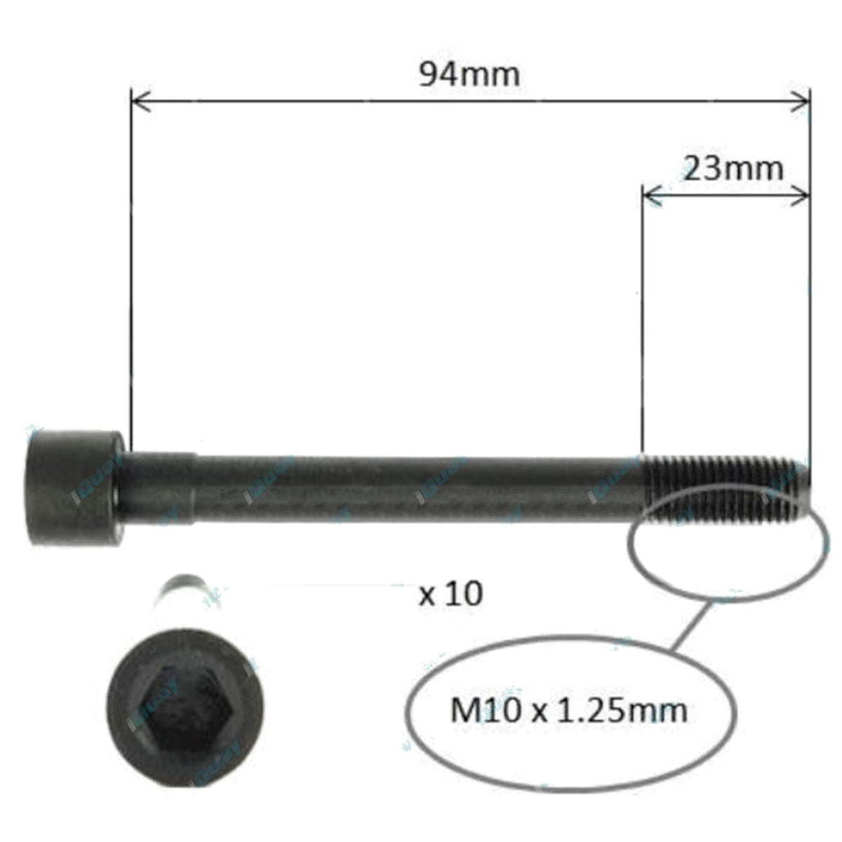 Cylinder Head Bolt Set for Kia Rio JB 4cyl G4ED G4EE 1.6L 1.4L 2005~2010