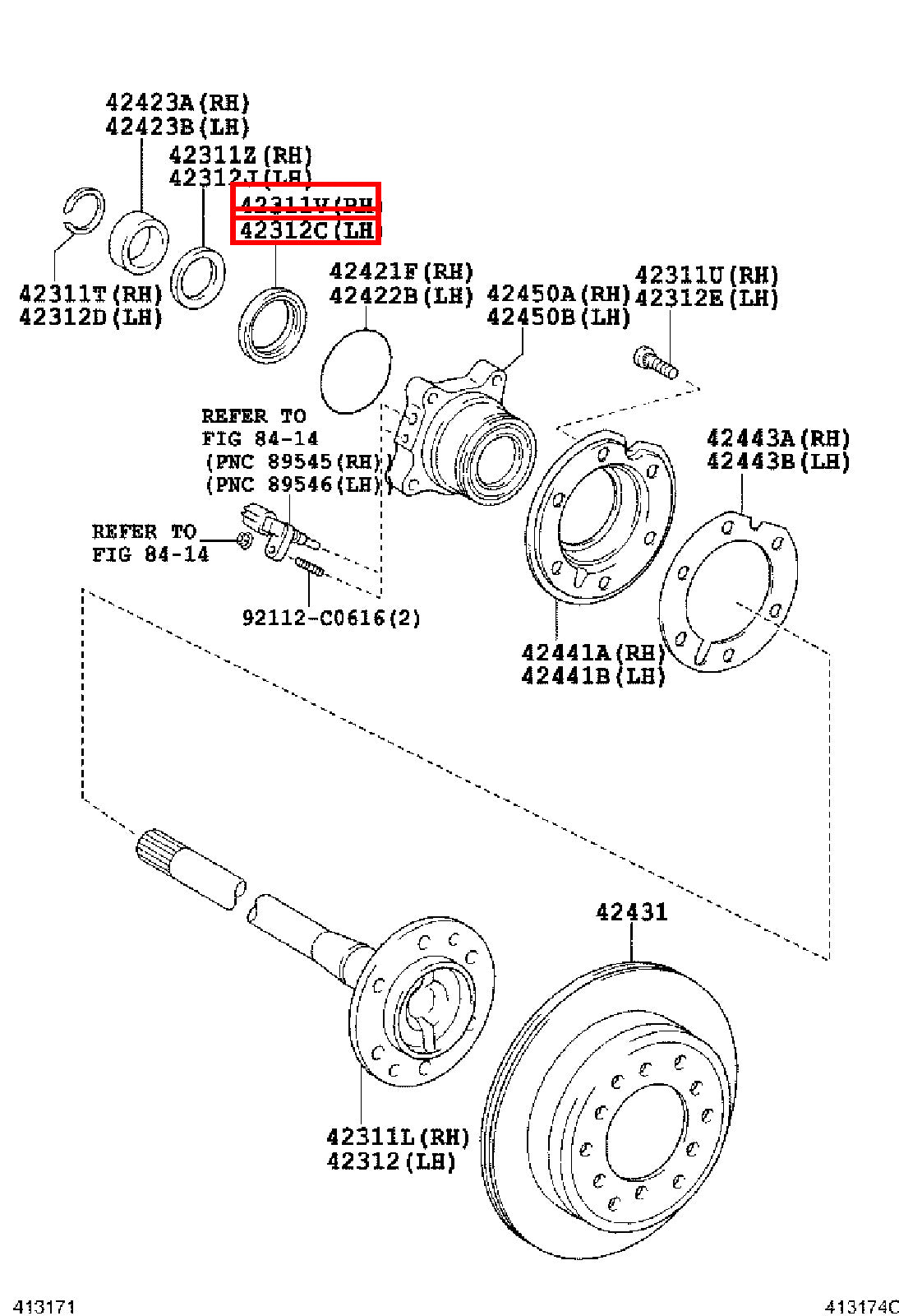 Genuine Tacoma TRN265 TRN260 TRN245 Rear Axle Shaft Inner Oil Seal