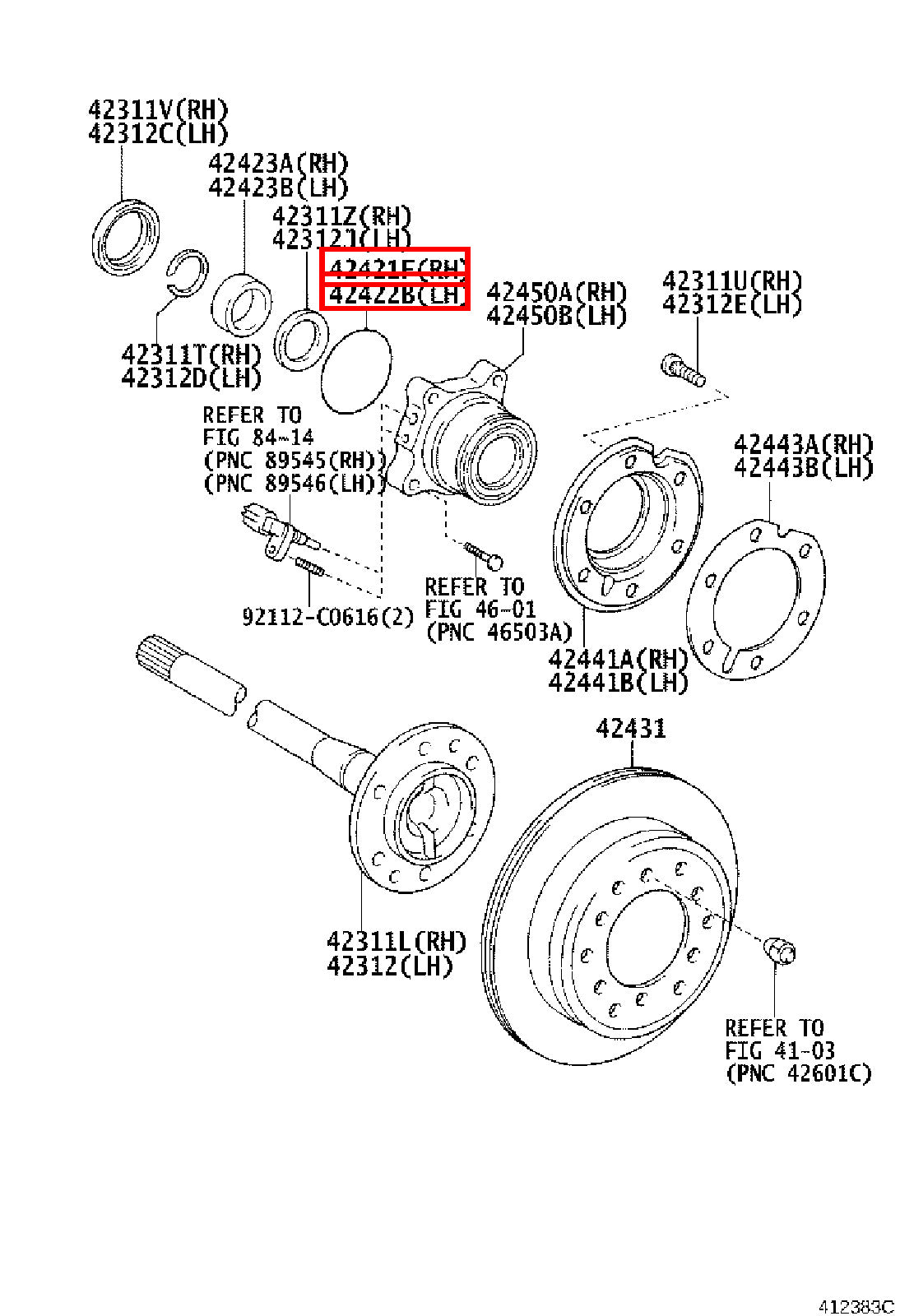 Genuine Tacoma TRN260 TRN245 TRN240 TRN225 Rear Axle Bearing Seal O Ring x2