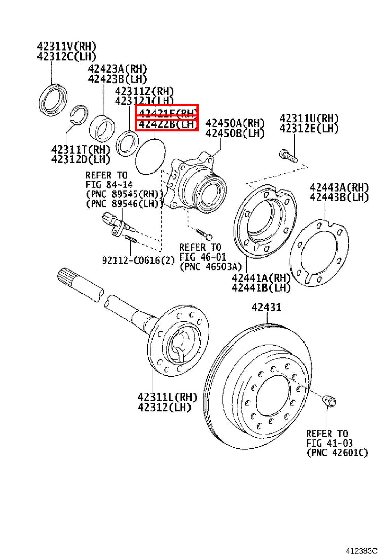 Genuine Tacoma TRN260 TRN245 TRN240 TRN225 Rear Axle Bearing Seal O Ring x2