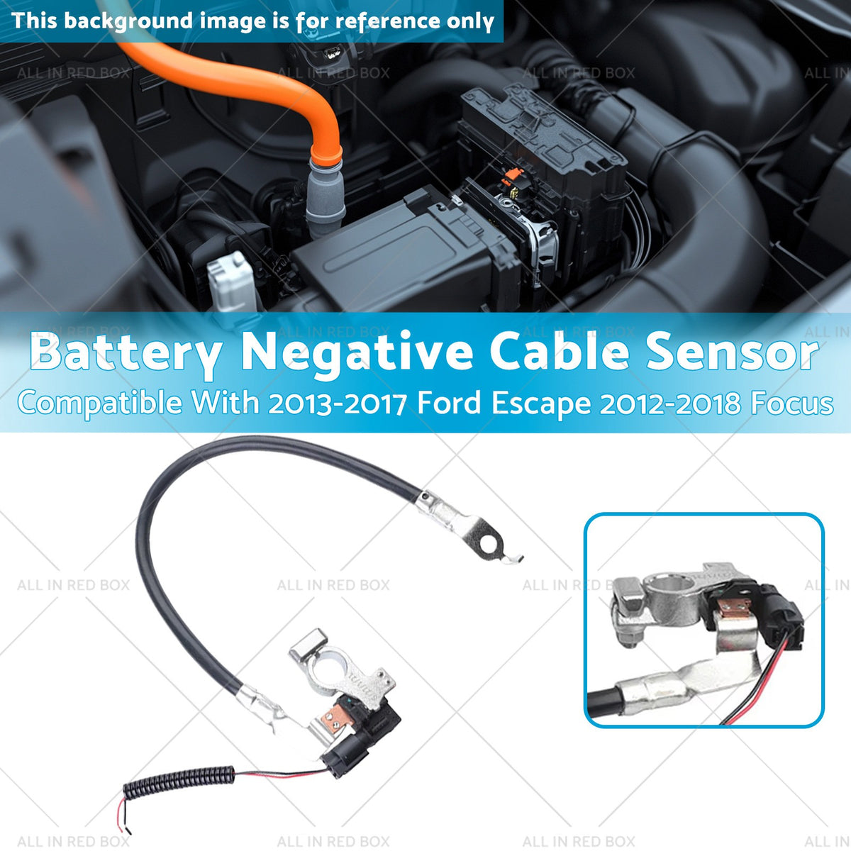 Battery Negative Cable Sensor Suitable for 2013-2017 Ford Escape 2012-2018 Focus
