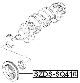 SZDS-SQ416 Febest Crankshaft Pulley 1261077E11000 12610-77E12-000 12610-77E12