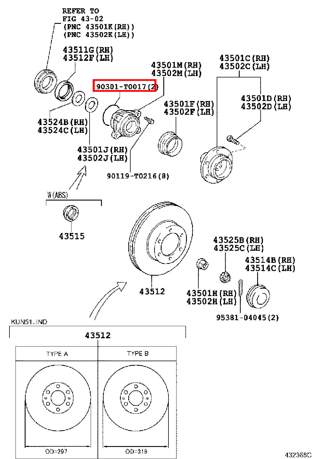 Genuine Hilux TGN36 Front Wheel Bearing Seal O Ring