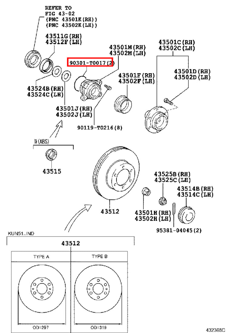 Genuine Hilux TGN36 Front Wheel Bearing Seal O Ring