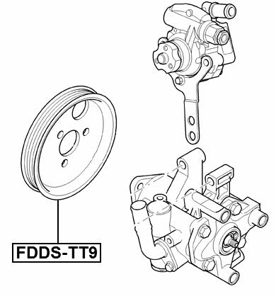 Power Steering Pump Pulley Fits Ford 1372740 6C1Q-3A733-AA