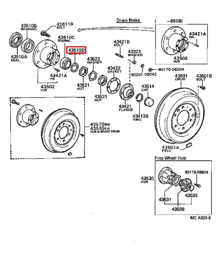 Genuine Regius RCH47 KCH46 Regius Ace KZH120 KZH106 Front Axle Lock Washer