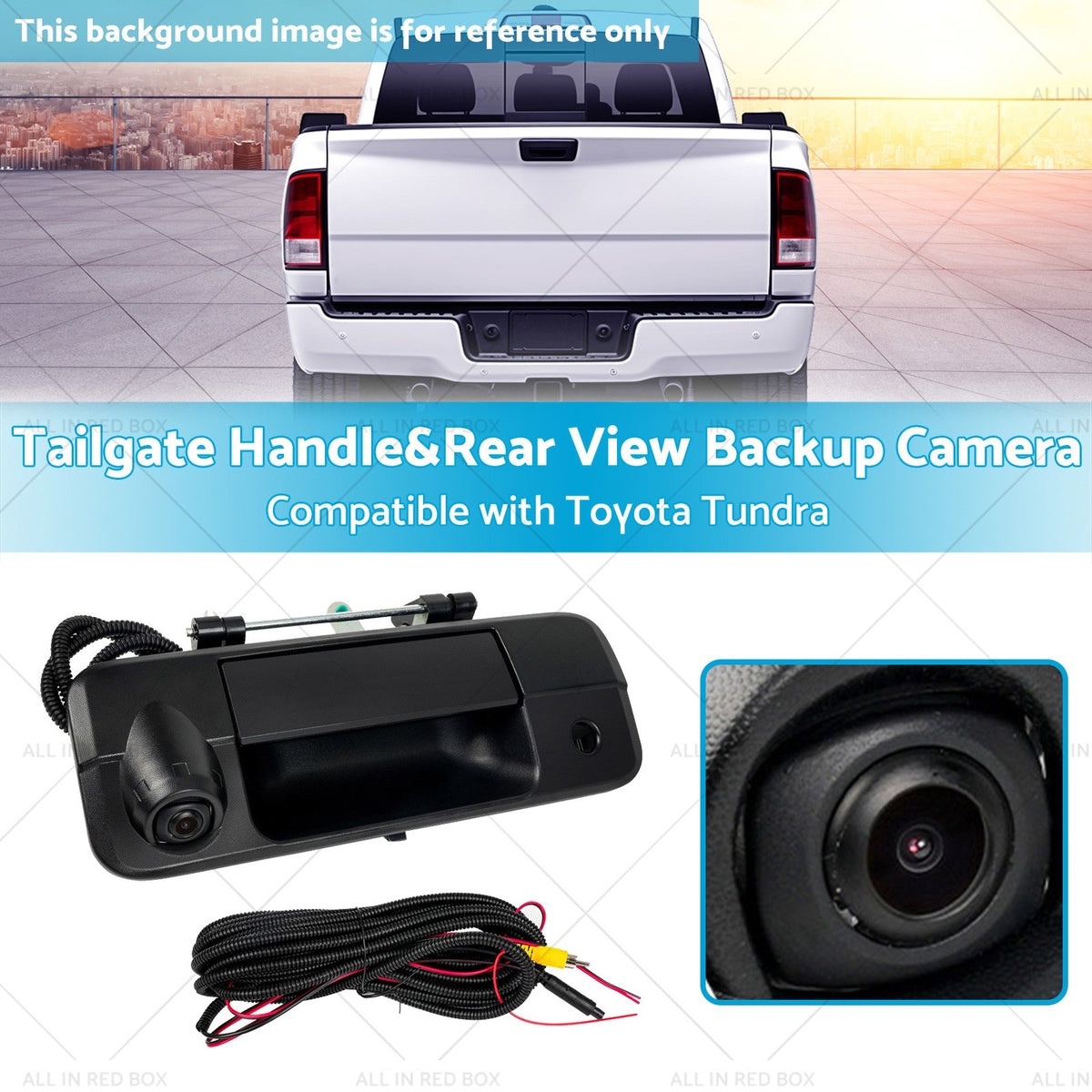 1 Set Tailgate Handle&Rear View Backup Camera Suitable for Toyota Tundra 07-14
