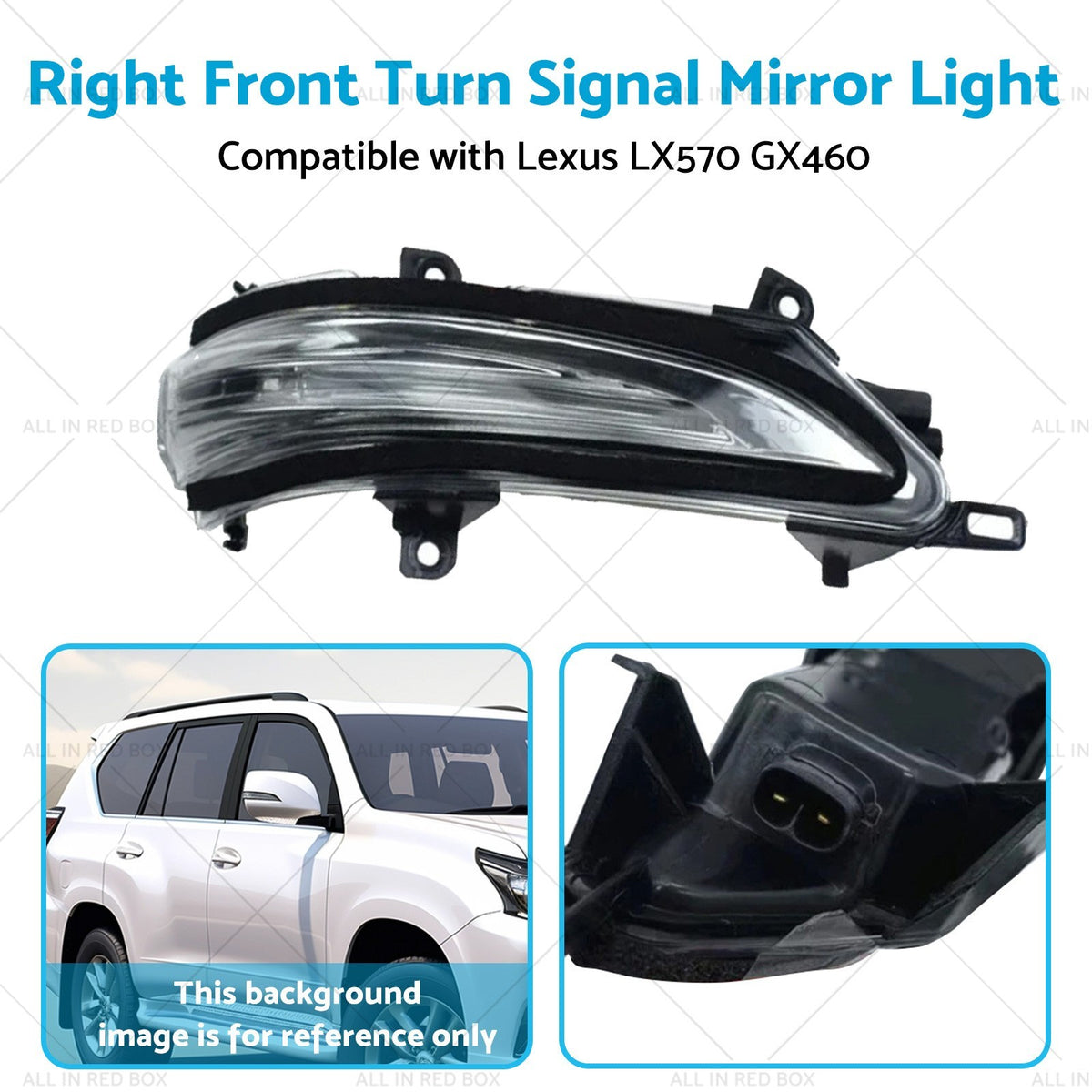 Right Front Turn Signal Mirror Light Suitable for 13-20 Lexus LX570 GX460