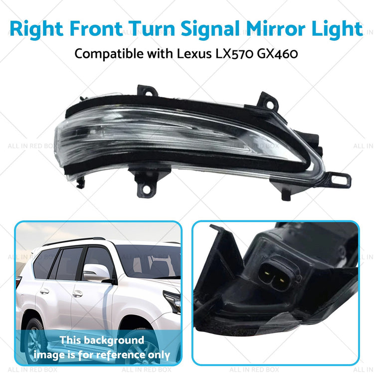 Right Front Turn Signal Mirror Light Suitable for 13-20 Lexus LX570 GX460