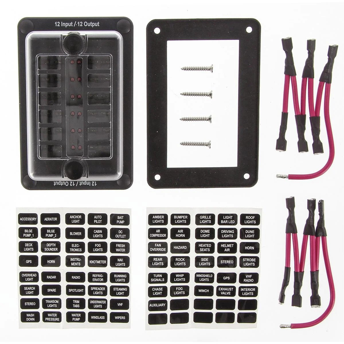 OEX 12 Way Weatherproof Standard Blade Fuse Box - ACX5126