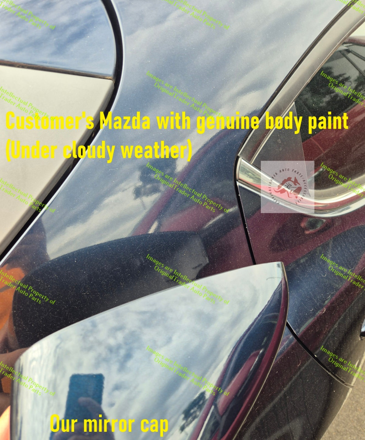 Right Side Mirror Case Cover for Mazda CX-3 CX3 DK Deep Crystal Blue Mica 42M