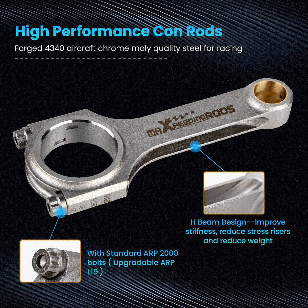 Forged Connecting Rod Rods for Nissan FJ20 Skyline DR30 Silvia 22mm pin ARP2000