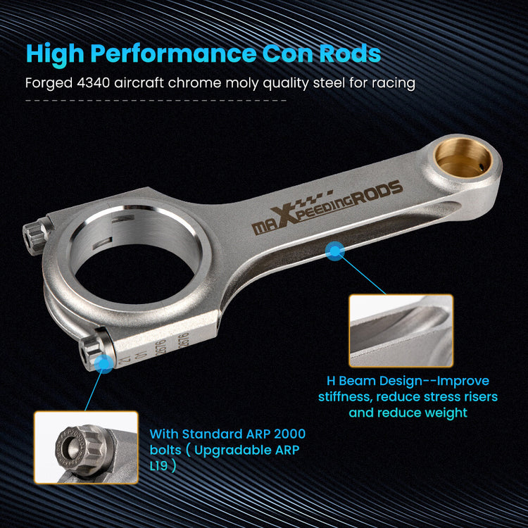 Forged Connecting Rod Rods for Nissan FJ20 Skyline DR30 Silvia 22mm pin ARP2000