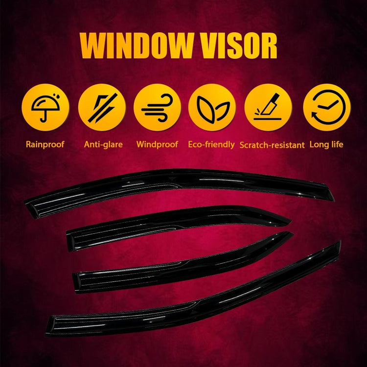 Full Set Weathershields Window Visors For Toyota Camry XV70 Sedan 2017-24 Black