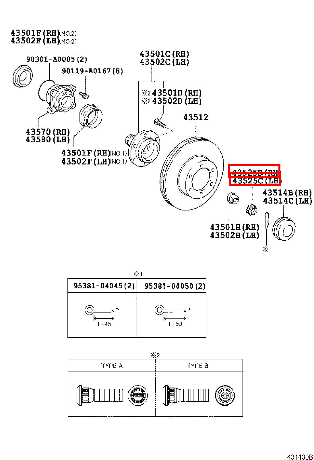 Genuine Regius Ace TRH229 Sequoia UCK45 Front Axle Outer CV Joint Lock Nut Cap