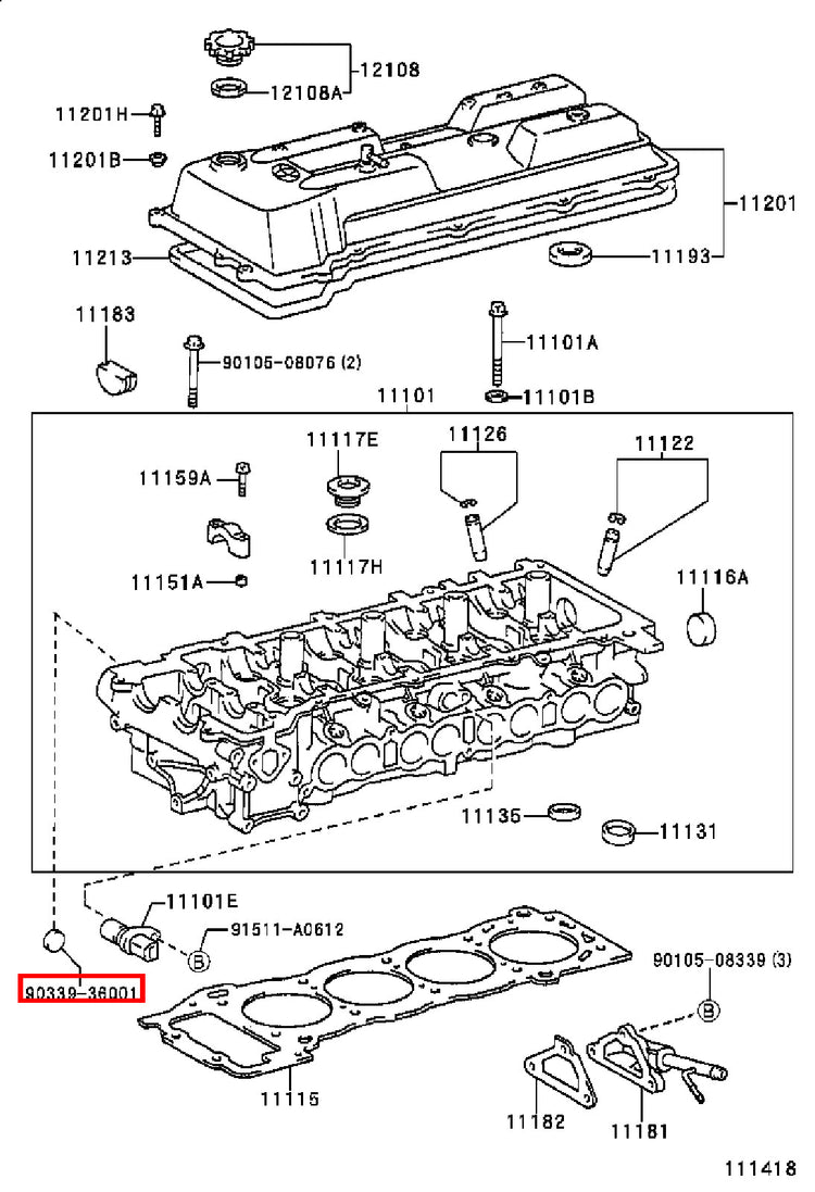 Genuine 4Runner RZN185 RZN180 Avensis ST220 Caldina ST210 Cylinder Head Plug