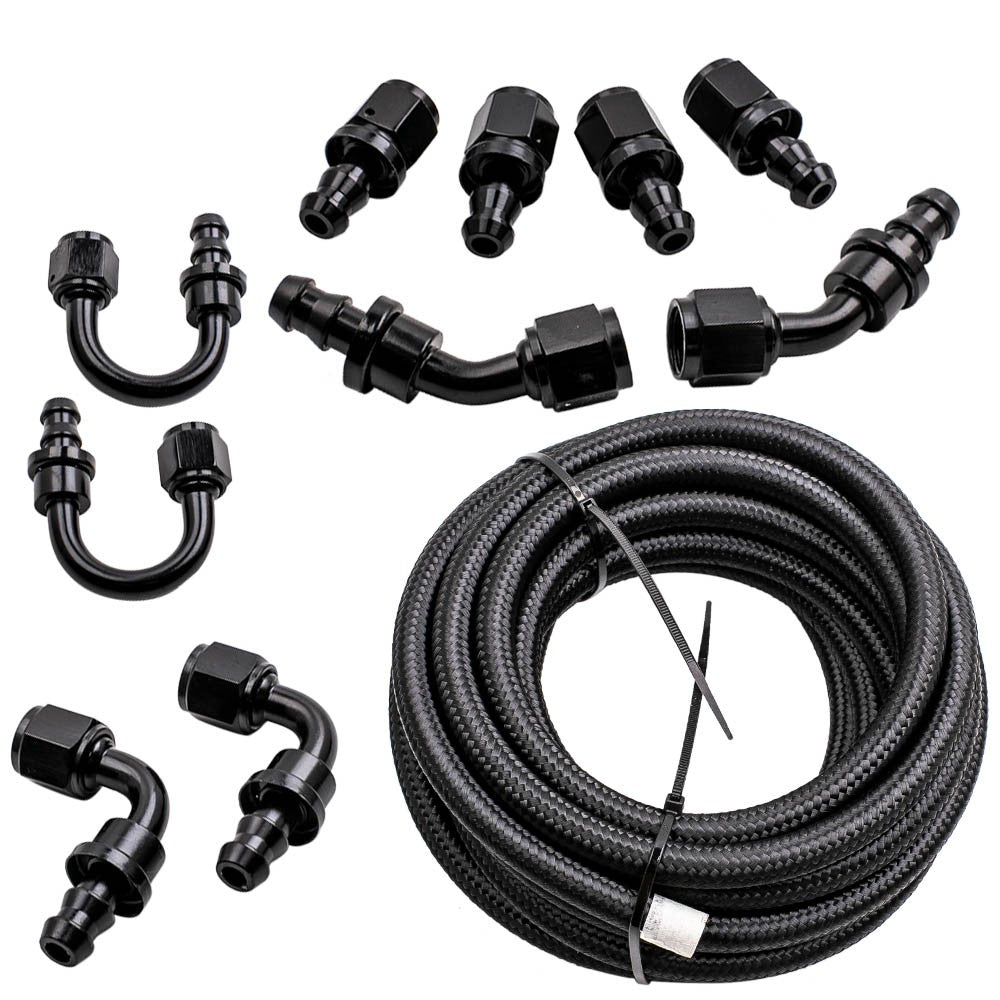 High-Performance AN6 Fuel Line Kit 6M with Push Lock Ends for Nissan Skyline