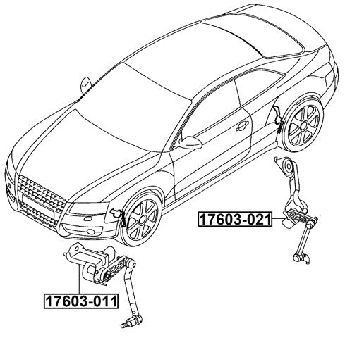 17603-011 Febest Front Level Sensor (With Link) 8R0941285G